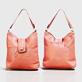 Stylish Orange Leather Handbags with Shoulder Straps and Zipper Pockets