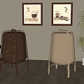 Floor lamp combination 3d model