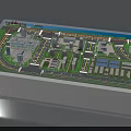 Urban Building Complex Featuring Modern High Rise Buildings Road Network Green Areas And Waterfront