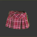 Fashionable Pink Plaid Pleated Skirt With Classic Check Pattern For Women