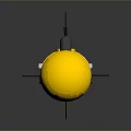 Yellow Underwater Vehicle With Streamlined Body Black Components And Top Sensors