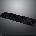 Slim Black Full Size Computer Keyboard With Ergonomic Layout And Numeric Keypad