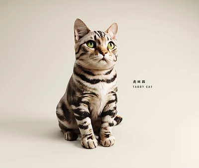 Detailed Closeup Of Tabby Patterned Reptile With Sharp Scales And Gaze 3d model