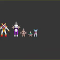 Colorful Cartoon Creature Characters With Various Designs And Spiky Horn Details