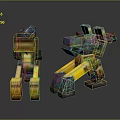 Mech Warrior Mech Soldier Machine Battlearm Mechanical Battlearm Machine Fighter Robot 3d model