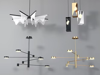 Modern chandelier 3d model