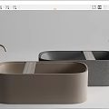 Elegant Modern Marble Bathtubs In Black Grey Beige With Gold Faucets Design
