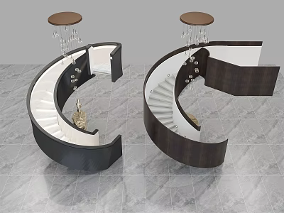 modern staircase revolving staircase 3d model