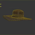 Purple Wide Brimmed Straw Hat With Dark Band Stylish Summer Fashion Accessory