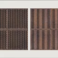 Decorative Metal Panels Featuring Various Perforated Patterns As Modern Interior Screens 3d model