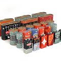 Household Electrical Appliances Featuring Various Colorful Batteries With Different Brands And Sizes