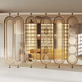 Rattan screen partition 3d model