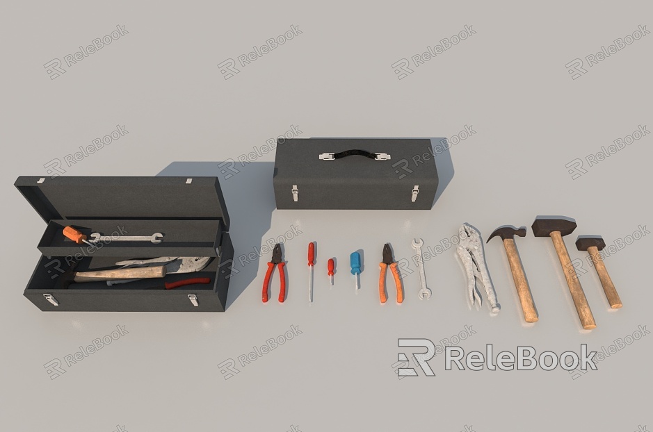 Hardware tools repair screwdriver hammer tool box pliers wrench model