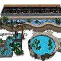 Stunning Water Fountain Design With Stone Ponds Aquatic Plants And Decorative Greenery