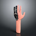 Realistic Mechanical And Natural Hand Combination As Daily Life Product With Comfortable Grip Design