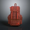 Fashionable Brown Leather Backpack With Adjustable Shoulder Straps Top Handle And Side Pockets