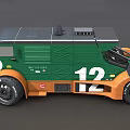 Green Race Truck With Number 12 And Sporty Design Features Large Wheels