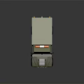 Military Green Ambulance Vehicle With Red Cross Markings And Warning Lights