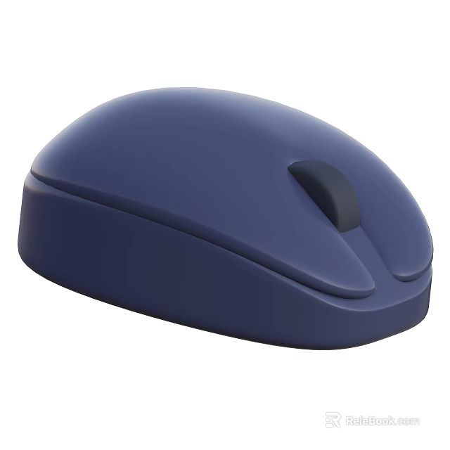Blue Wireless Computer Mouse With Sleek Ergonomic Design For Office Use 3d model 