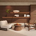 Modern Casual Sofa Set With Upholstered Seats Wooden Frame Round Coffee Table And Area Rug