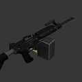 Modern Tactical Assault Rifle Black Metal Design With High Capacity Magazine And Rail System
