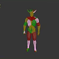 Humanoid Tree Creature with Bark Texture Body and Branch Like Head Structure 3D Character Design