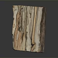 Natural Striped Wooden Block With Brown Beige Black Grain And Smooth Surface