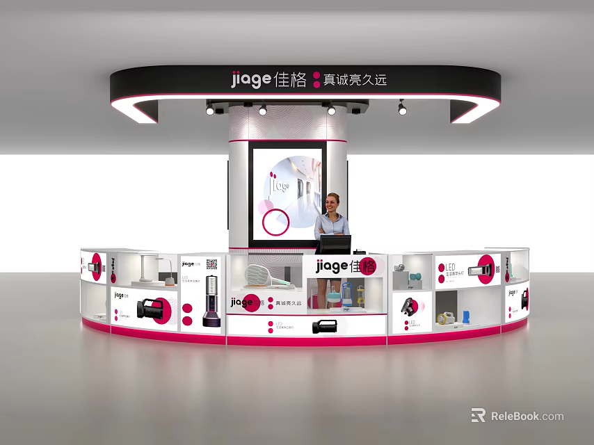 Jiage High-end Home Appliances Specialty Store With Modern Display Counters And Product Showcases 3d model 