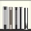 Modern air conditioning vertical space combination 3d model