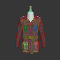 Gray Checkered Coat With Belted Design Front Pockets And Classic Tailored Silhouette