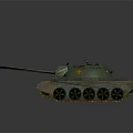 Detailed 3D Rendered Green Military Tank With Turret Gun Barrel And Tracks