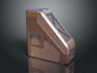 Modern Bullet Box Automatic Rifle Bullet Box Bullet Pistol Bullet 3d model