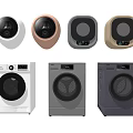 Different Types of Washing Machines in Various Colors and Modern Designs