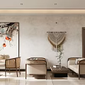 Modern Living Room Interior Design With Bookshelf Sofa Coffee Table Windows And Tile Floor
