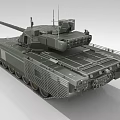 Modern Military Tank 3D Model With Turret Cannon And Tracks