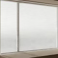 White Horizontal Window Blinds for Modern Home Interior with Light Filtering Design