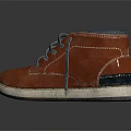 Stylish Brown Mid Top Leather Casual Shoes With Gray Laces And Light Sole