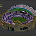 Rogers Center Baseball Stadium With Blue Seats Green Playing Field And Retractable Roof