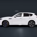 Stylish White SUV Car Side View On Dark Background With Modern Design 3d model