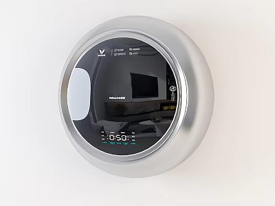 Miele Round Washing Machine Control Panel With Digital Display And Quick Wash Function 3d model