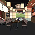 Modern Bar Interior Design Featuring Moon Decor Hanging Lights Wine Racks And Wooden Tables