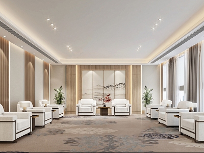 New Chinese Reception Room 3d model