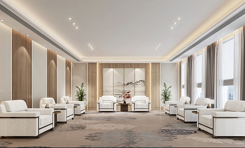 New Chinese Reception Room 3d model