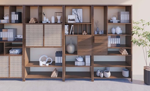 New Chinese Bookcase Antique Bookcase 3d model