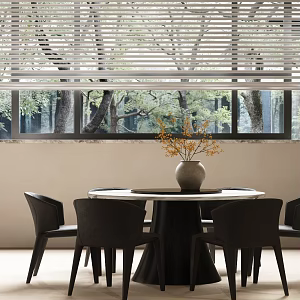 Modern Dining Table and Chair Combination Italian Minimalist Dining Table and Chair Combination Italian Luxury Dining Table and Chair Combination 3d model