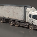 Box car, container car, truck, van, van, refrigerated truck, transport truck, simple model truck, low model, low face number truck, game truck 3d model