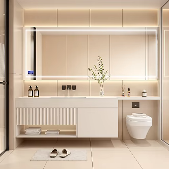 Modern Toilet Bathroom Cabinet 3d model