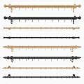 Stylish Design Various Color Metal Curtain Rods With Hooks For Home Curtain Accessories