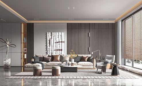 modern living room 3d model