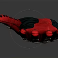 Trendy Red and Black Sport Gloves with Black Palm Design and Finger Dot Accents